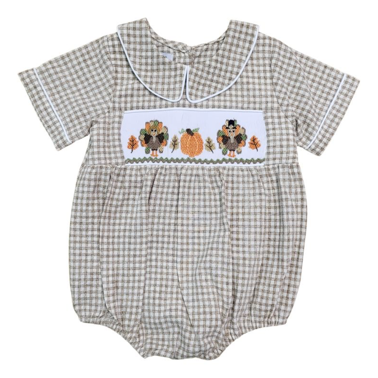 Turkey Smocked Boy Bubble