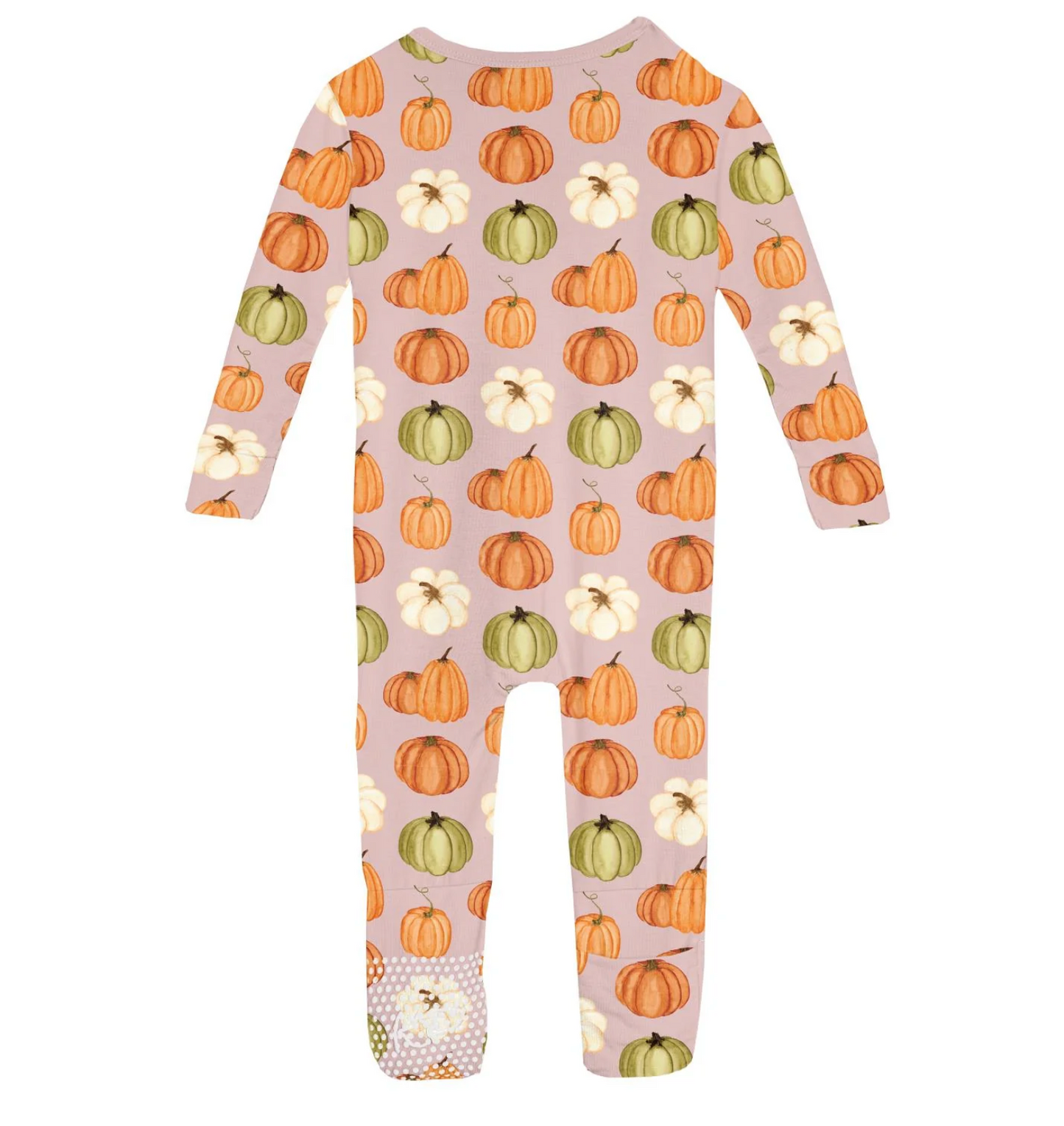 KicKee Pants Convertible Coverall in Baby Rose Pumpkin Patch