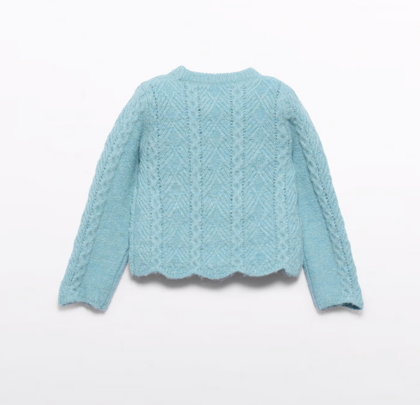 Openwork Knit Sweater - Water