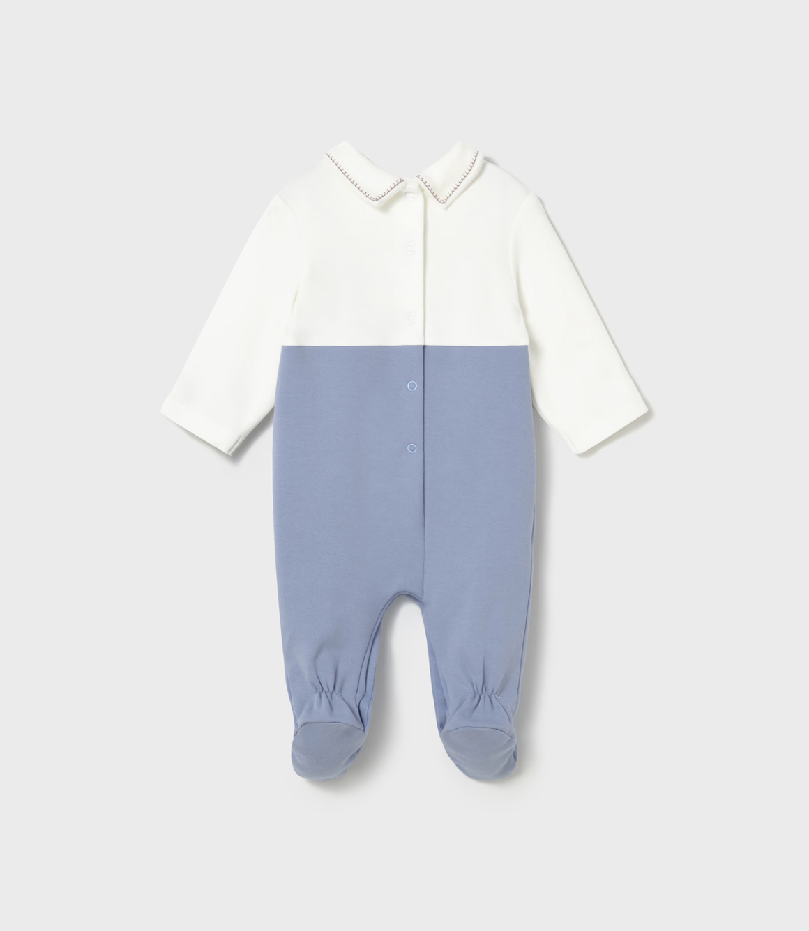 Baby Boy Collared One Piece - Blue Bell