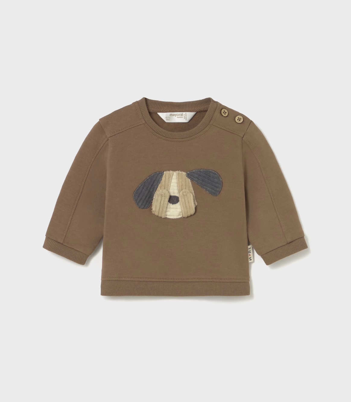 Baby Boy Interactive Puppy Sweatshirt - Cocoa