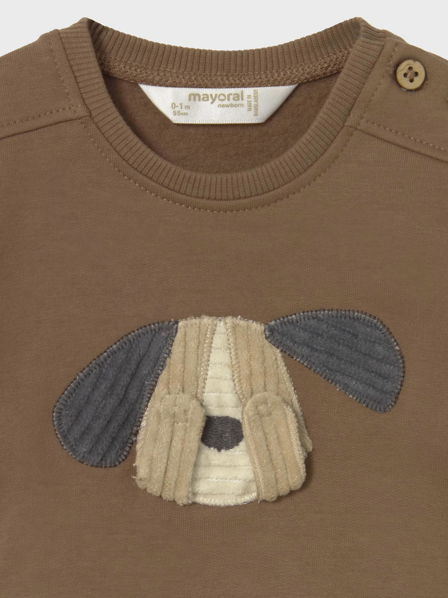 Baby Boy Interactive Puppy Sweatshirt - Cocoa