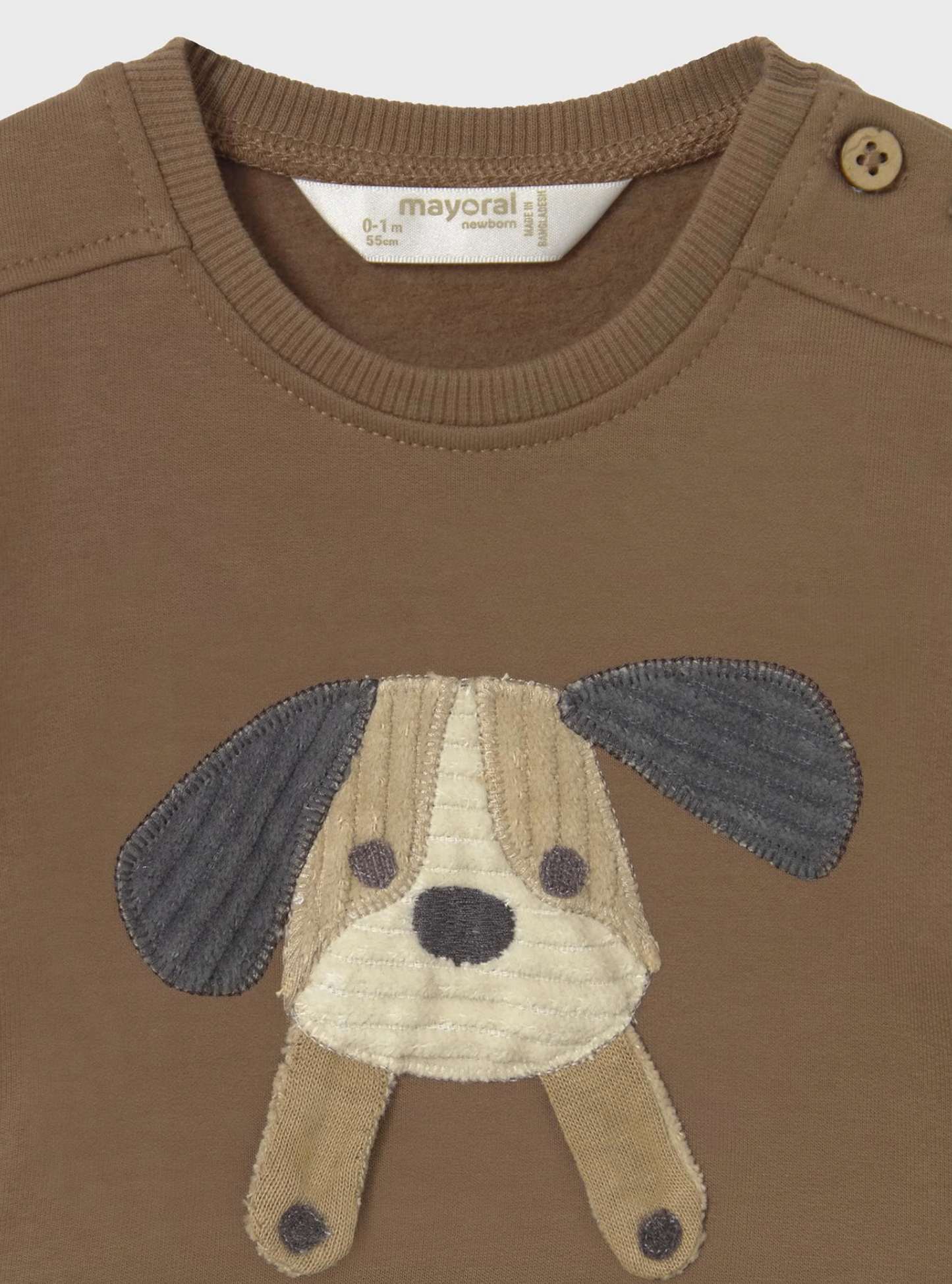 Baby Boy Interactive Puppy Sweatshirt - Cocoa