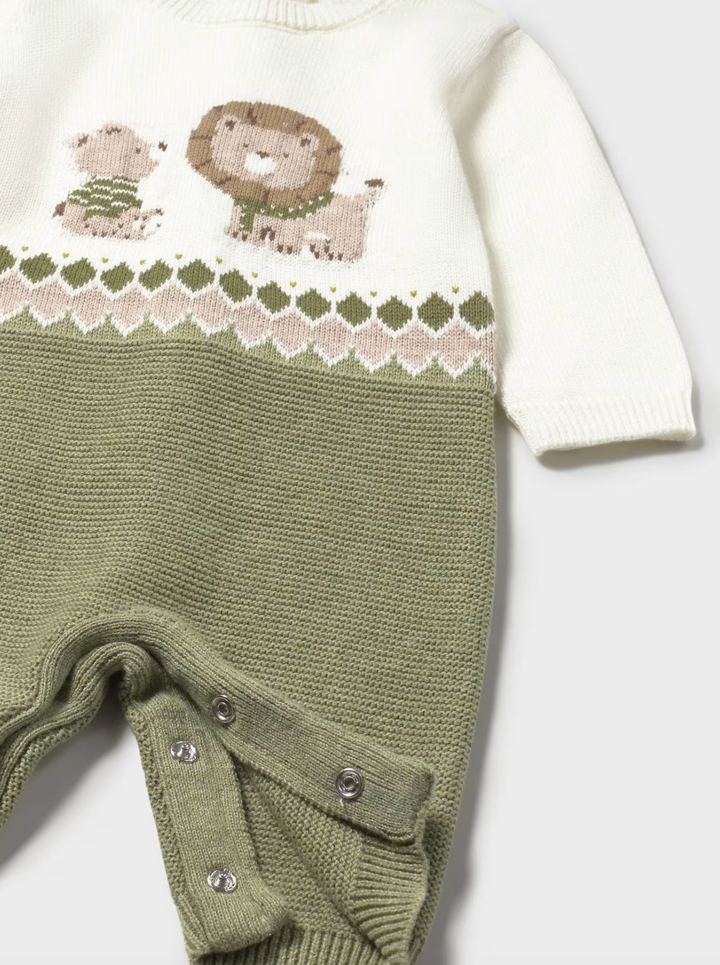 Baby Boy Knit One Piece - Basil Heather