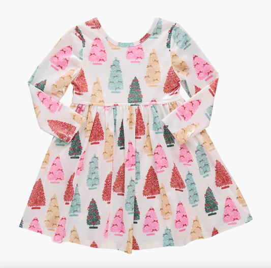 Pink Chicken Girls Lame Steph Dress - Bottle Brush Trees