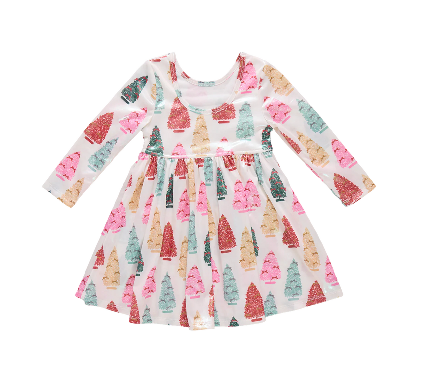 Pink Chicken Girls Lame Steph Dress - Bottle Brush Trees