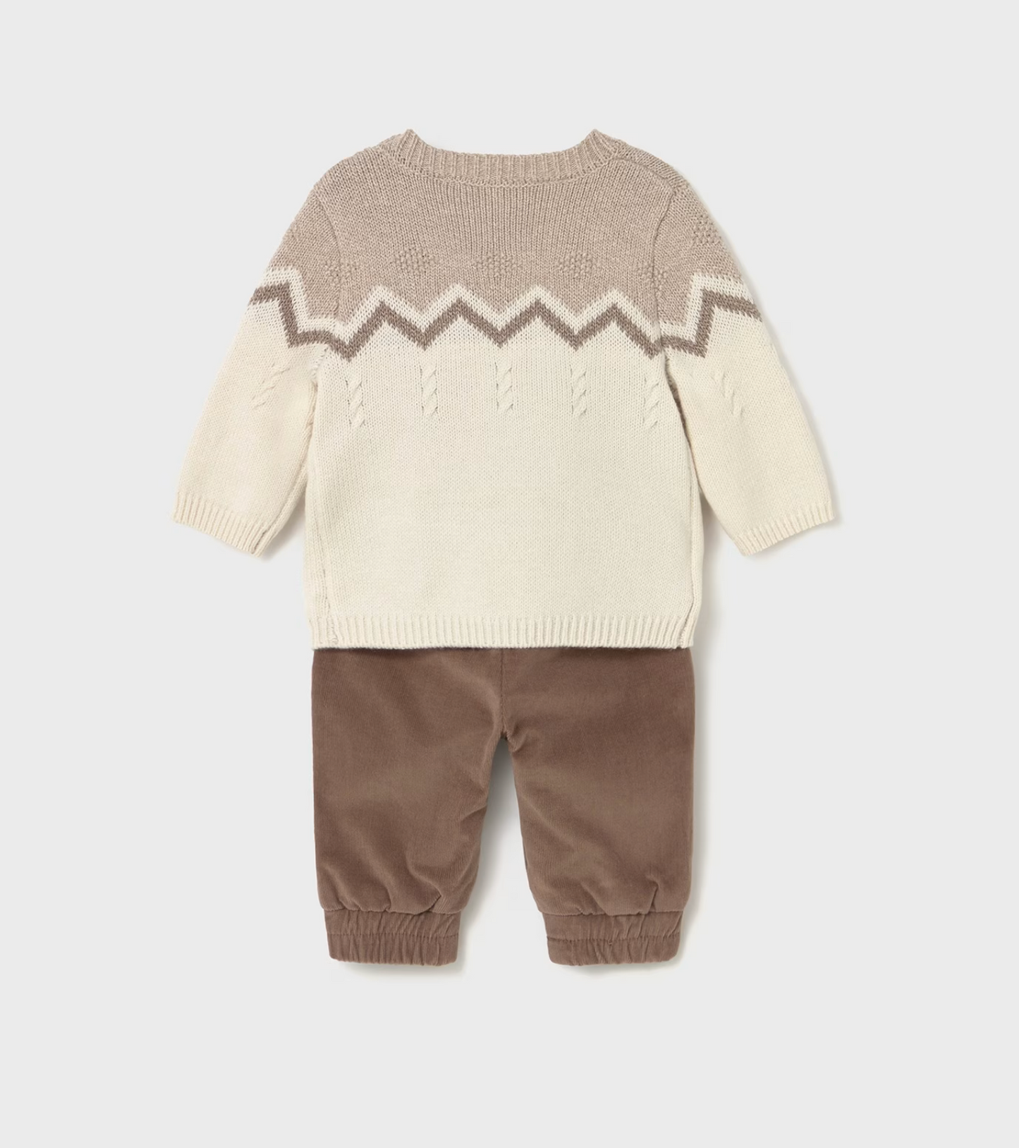 Baby Boy Pants and Sweater Set - Cocoa
