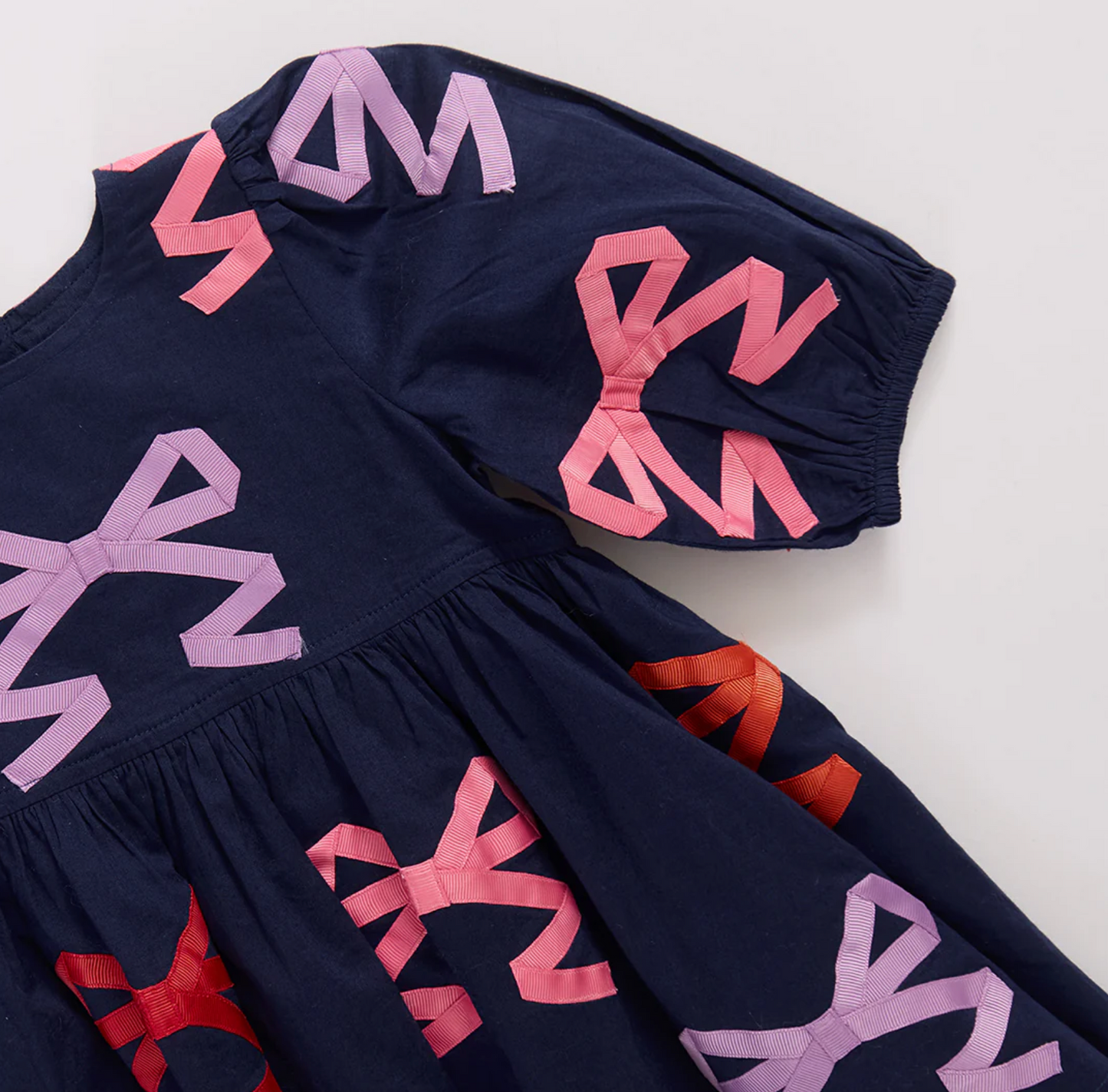 Pink Chicken Girls Brooke Dress - Multi Bow Appliqué