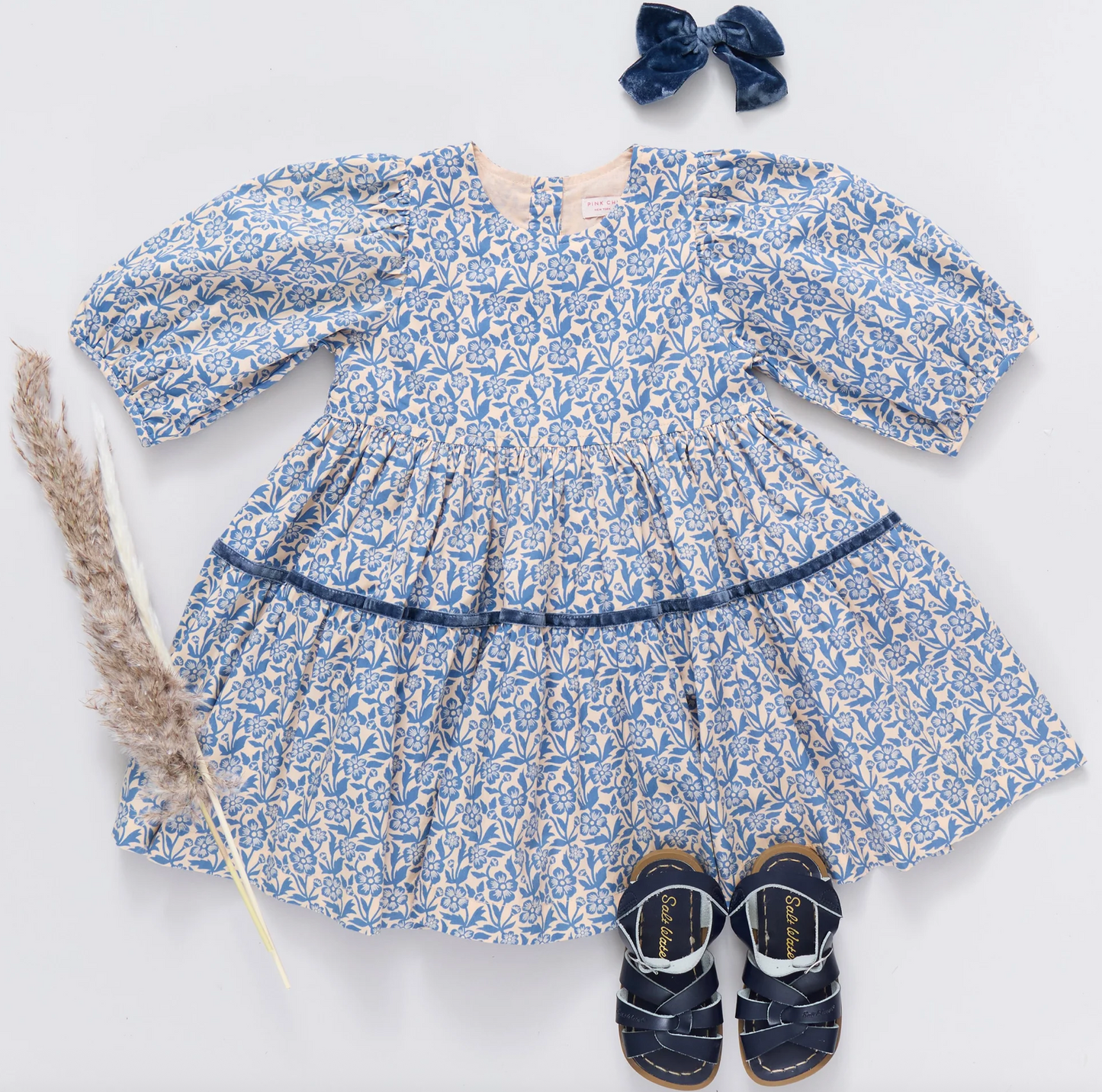 Pink Chicken Girls Maribelle Dress - Blue Climbing Floral