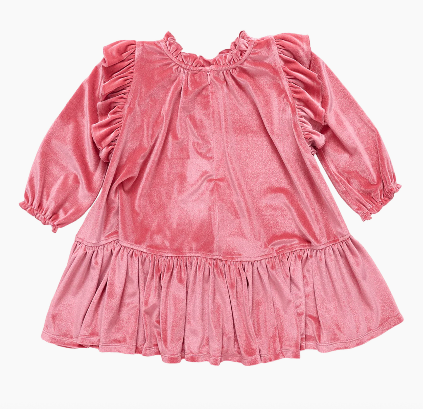 Pink Chicken Velour Harper Dress - Desert Rose