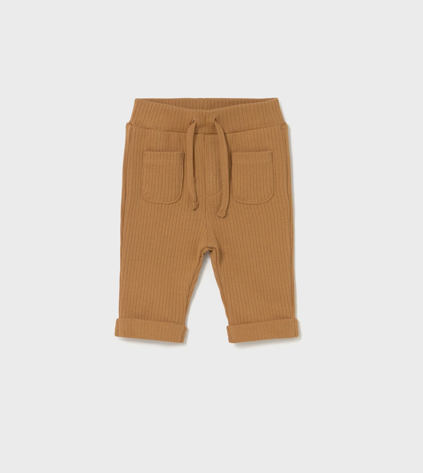 Baby Boy Ribbed Pants - Amber