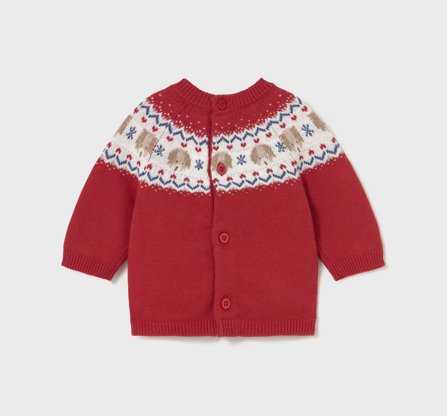Baby Boy Soft Knit Sweater - Cherry