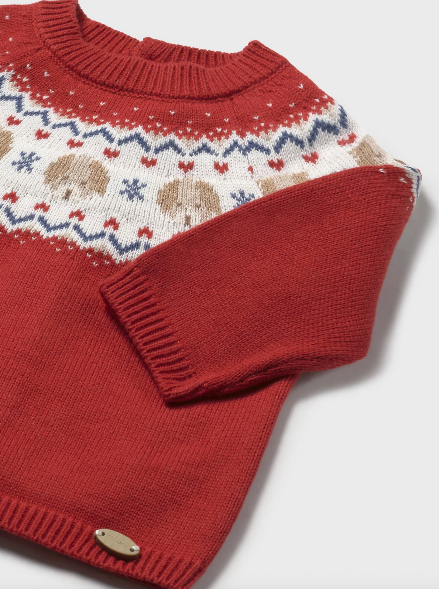 Baby Boy Soft Knit Sweater - Cherry