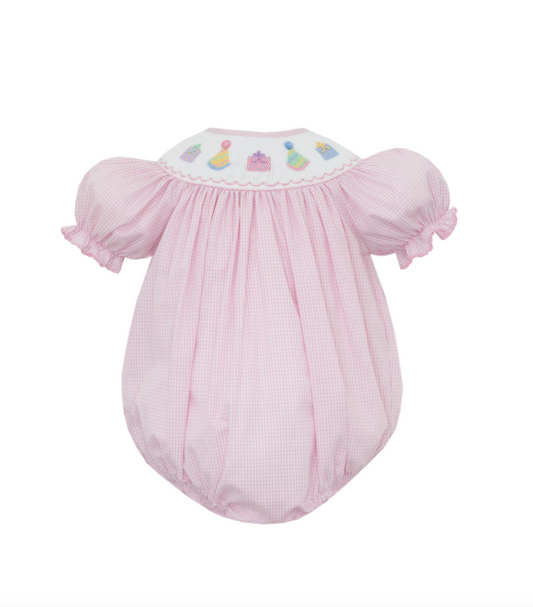Birthday Girls Pink Gingham Birthday Bubble