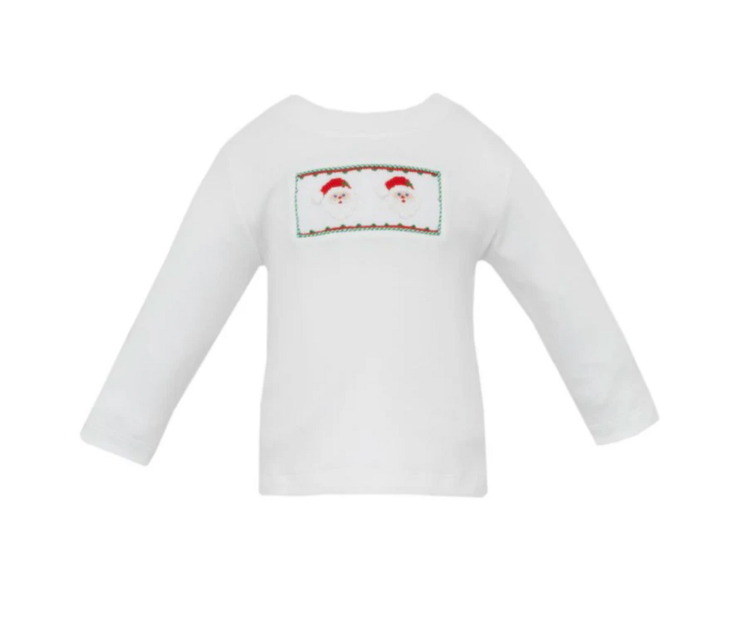 Smocked Santa Face Pant Set