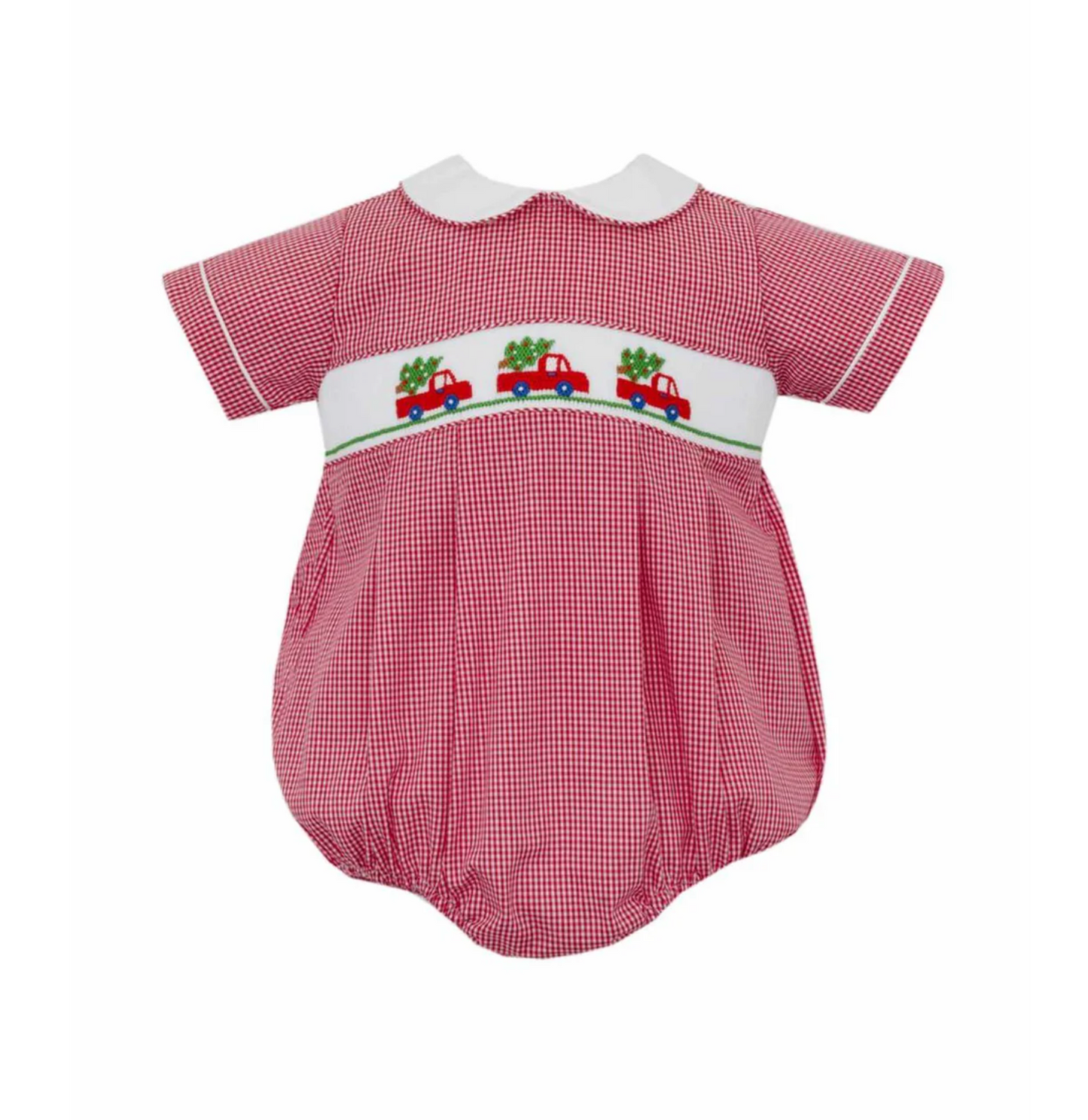 Christmas Truck Red Gingham Bubble