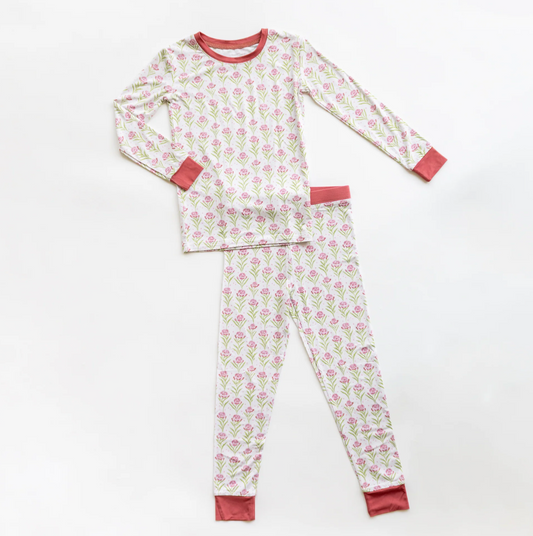 Blooms and Stars Long Sleeve Pajama Set