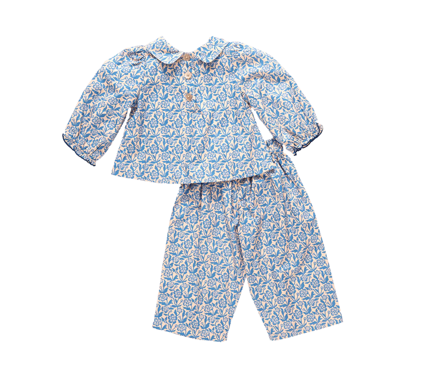 Pink Chicken Baby Girls Dawson 2-Piece Set - Blue Climbing Floral