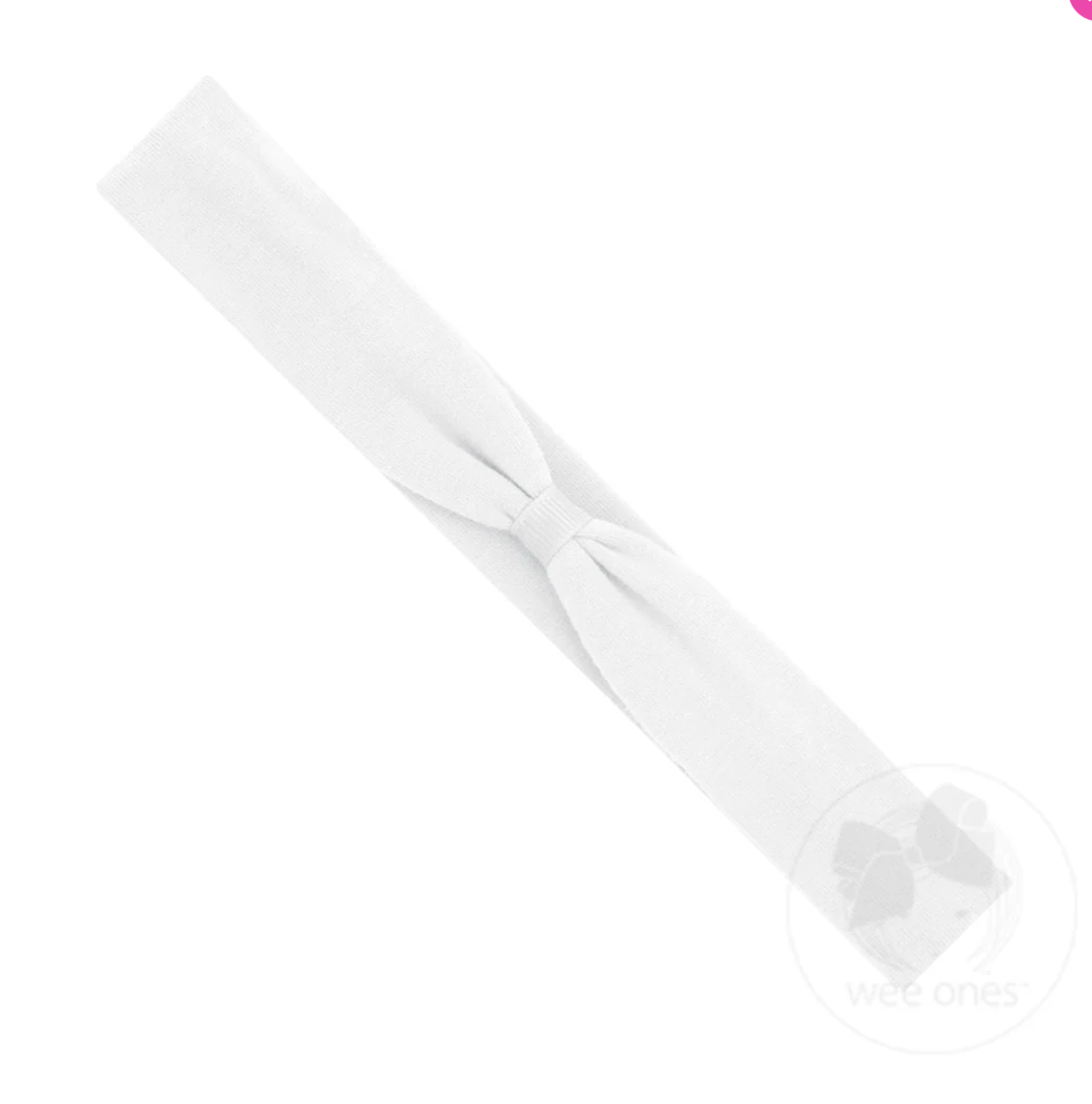 Add-a-Bow Cotton Jersey Baby Girls Hair Wrap