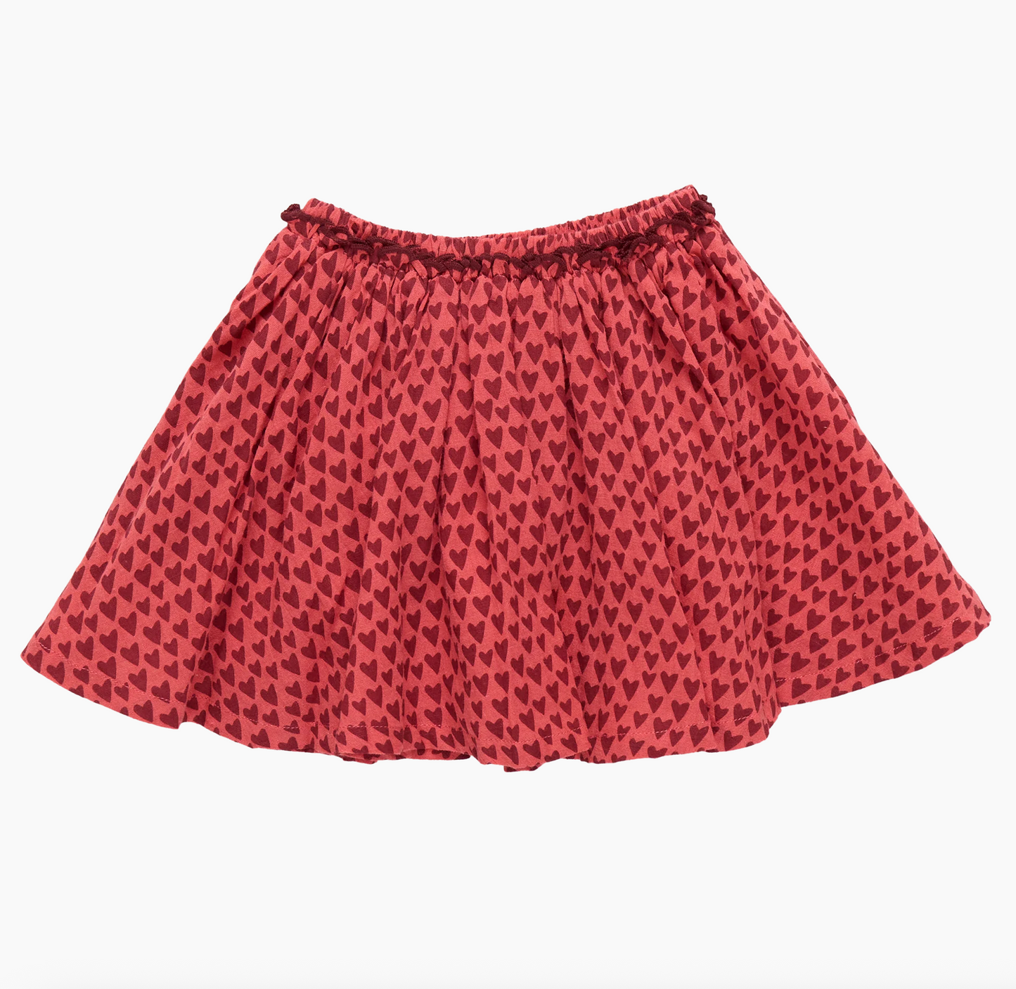 Pink Chicken Girls Gianna Skirt - Red Mini Hearts