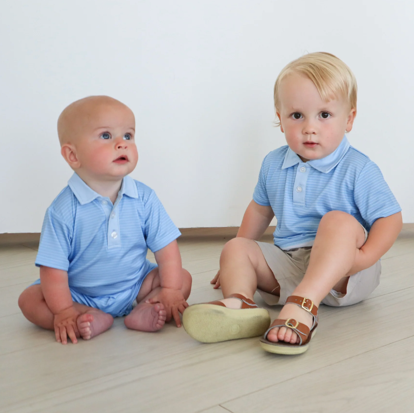 Tripp Romper - Blue Stripes