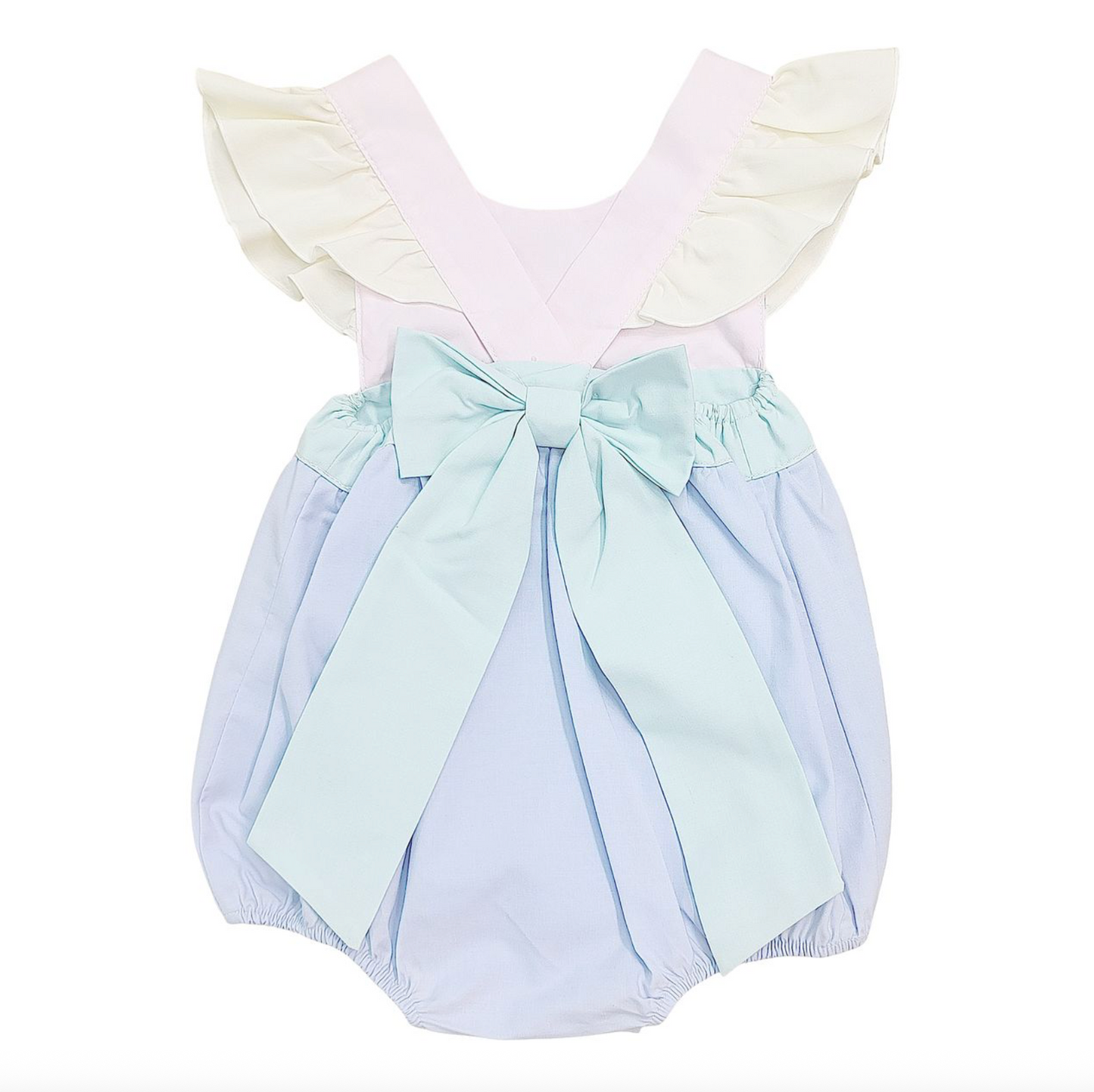 Color Block Bow Back Bubble