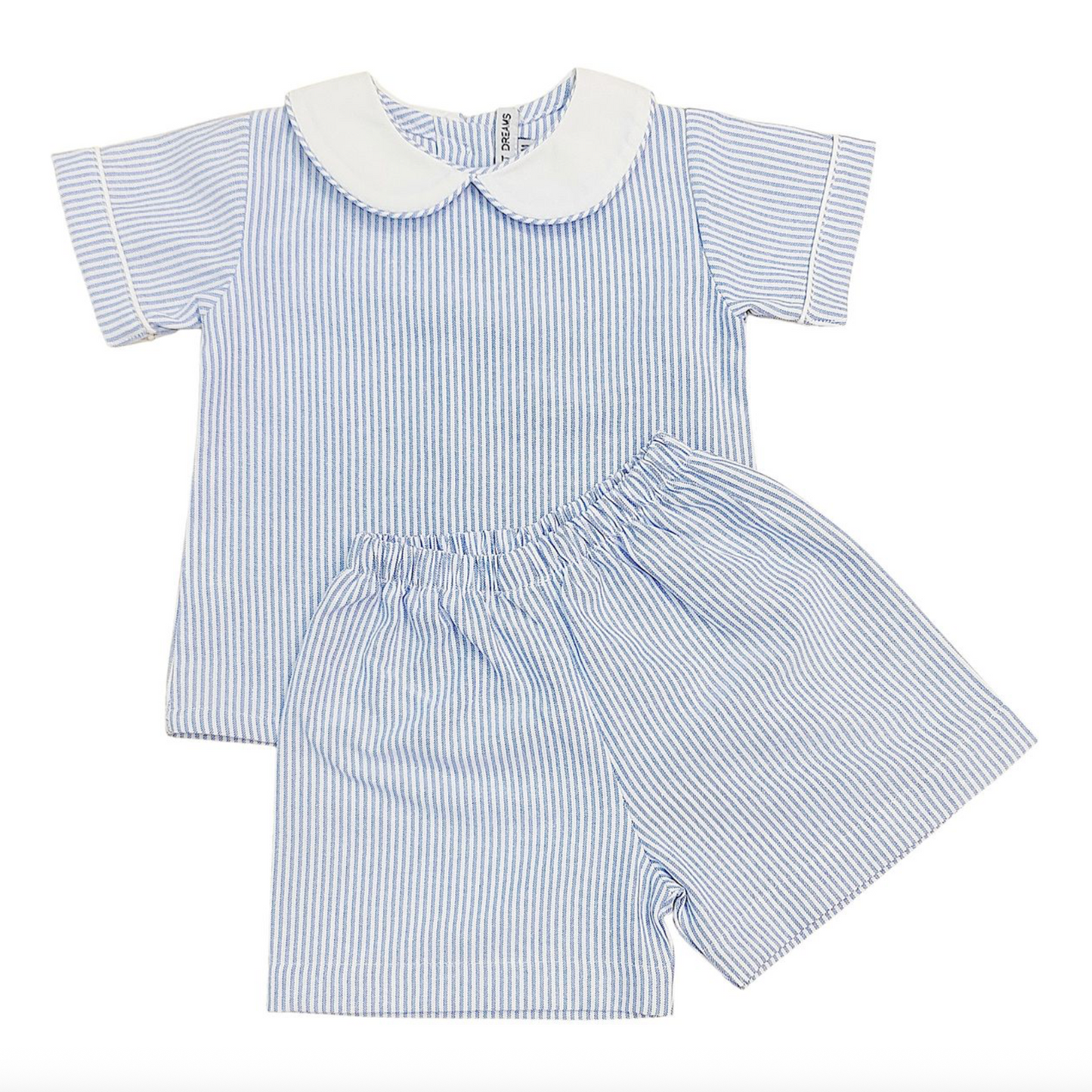 Blue Stripe Short Set