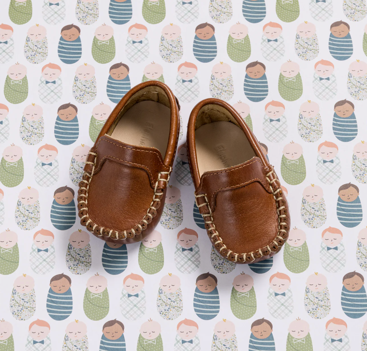 Elephantito Baby Moccasin - Natural Brown