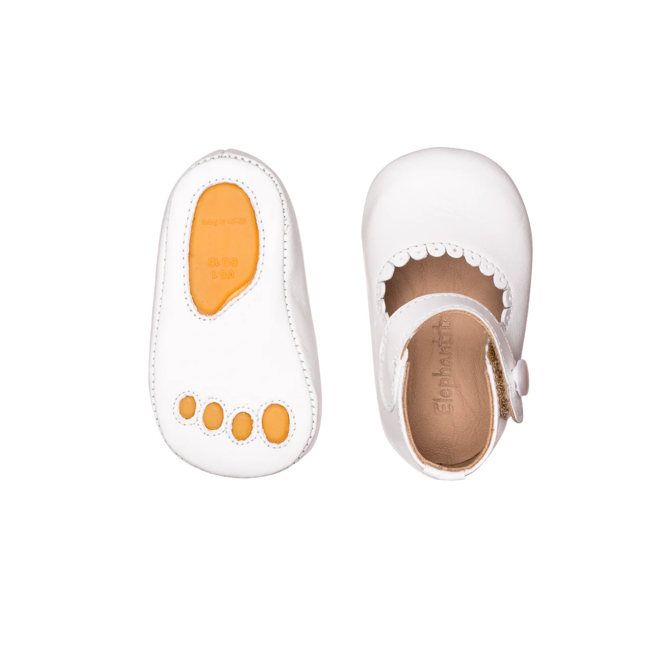 Elephantito Baby Mary Jane - White