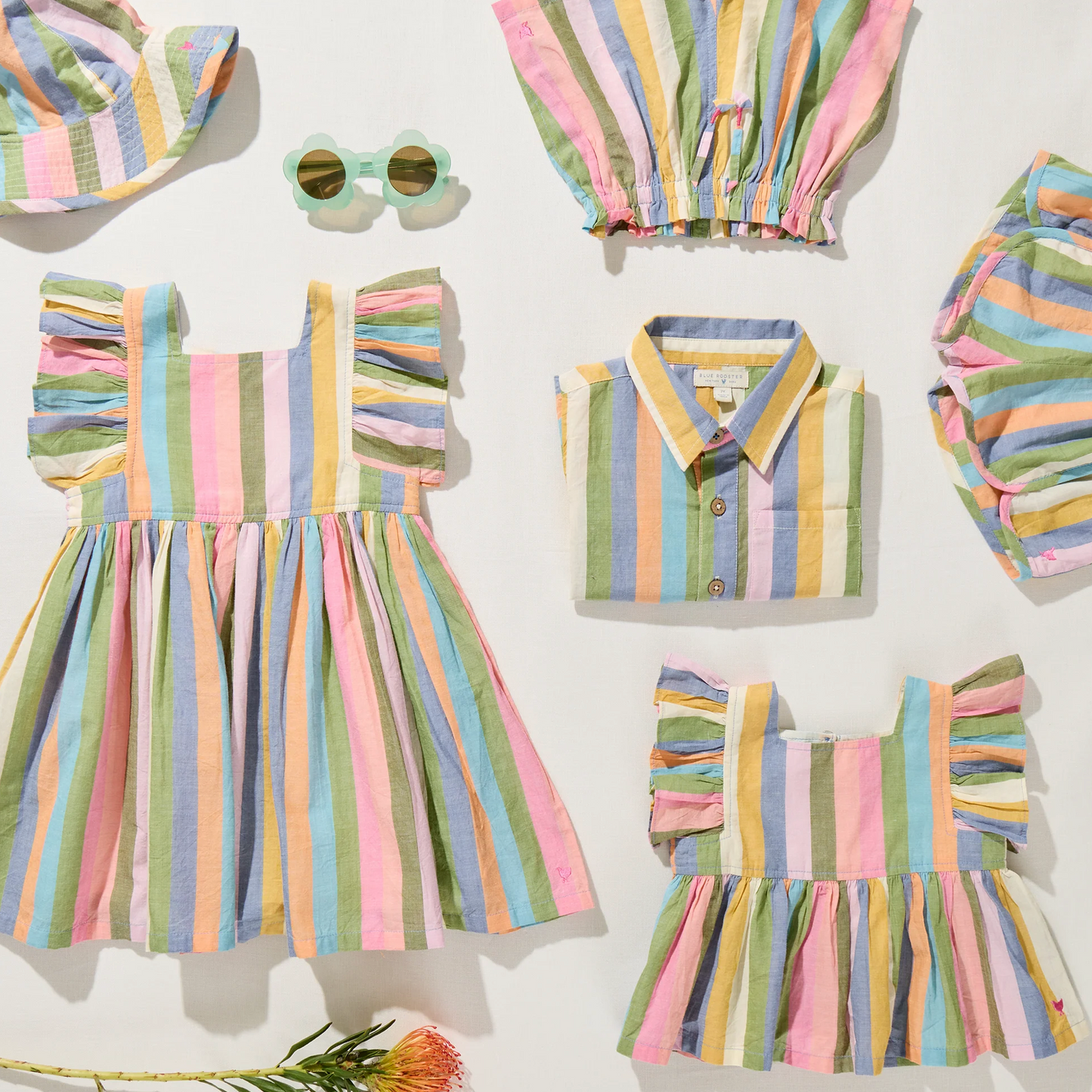 Pink Chicken Girls Elsie Dress - Parade Stripe