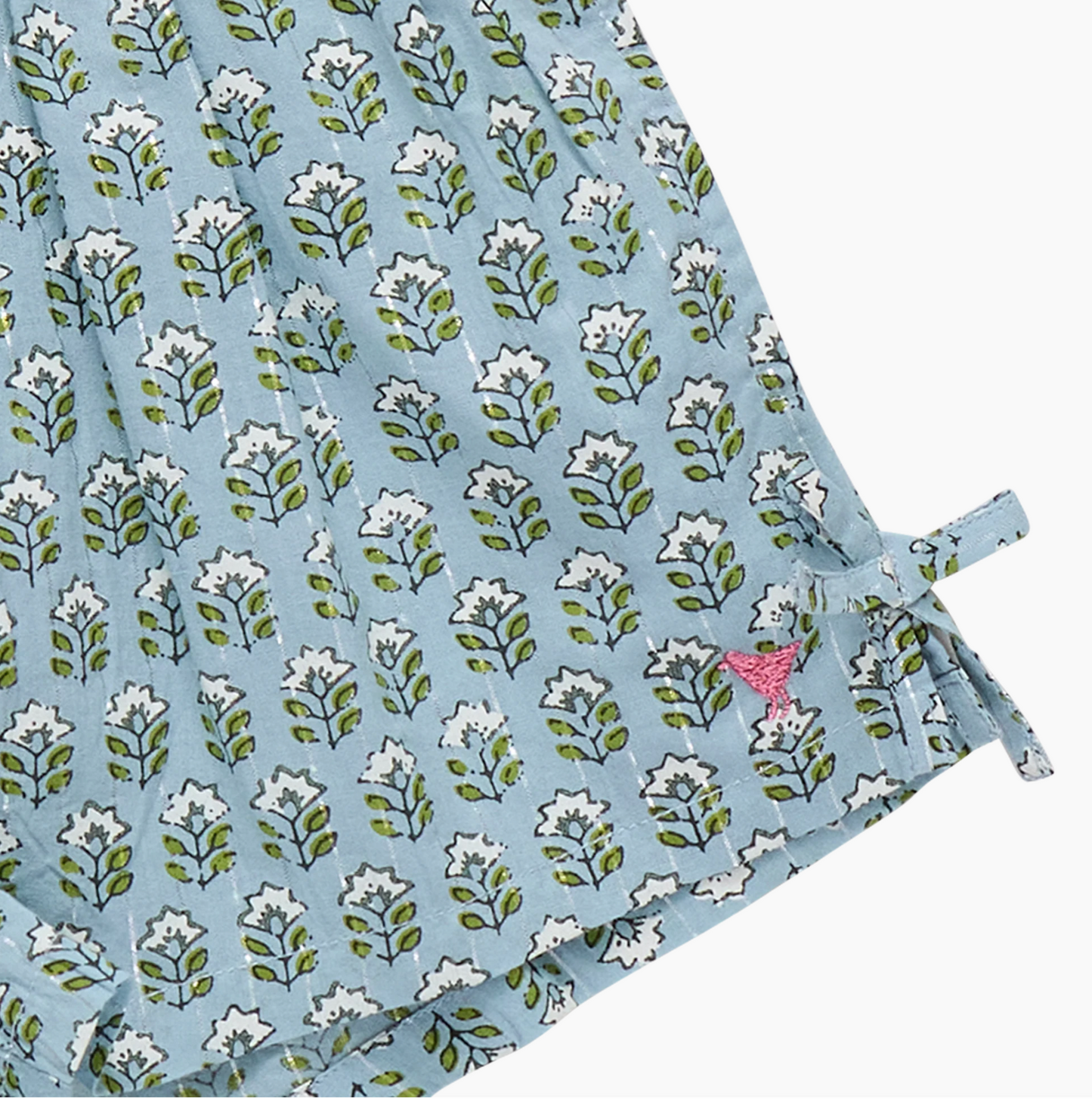 Pink Chicken Girls Jules Short - Blue Prairie Block Print