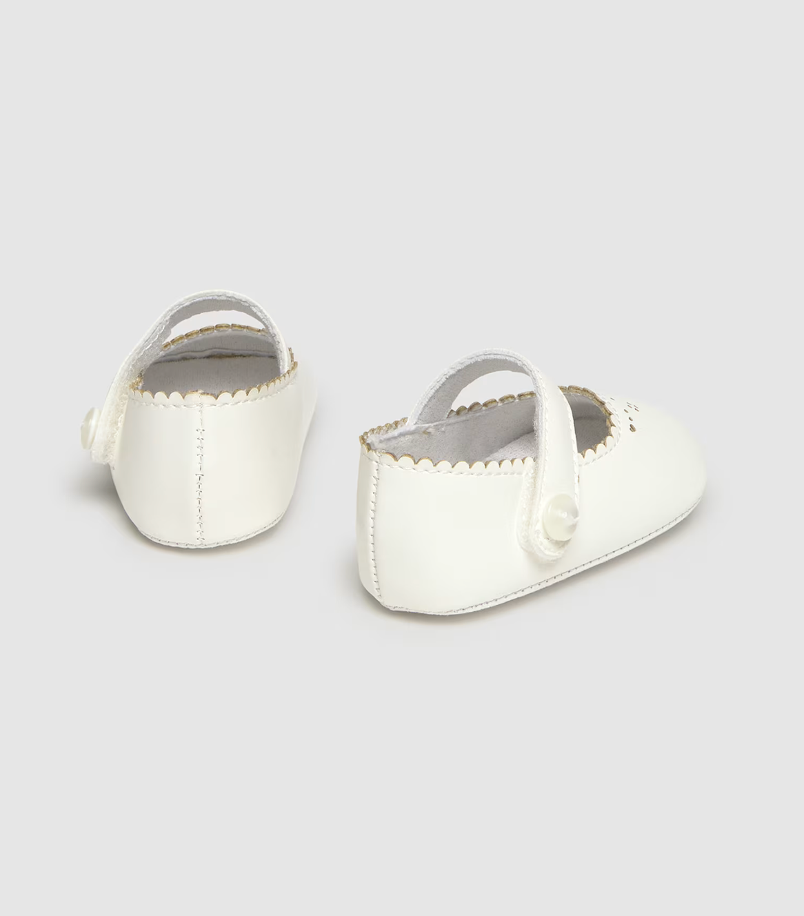 Baby Girl Mary Janes - White