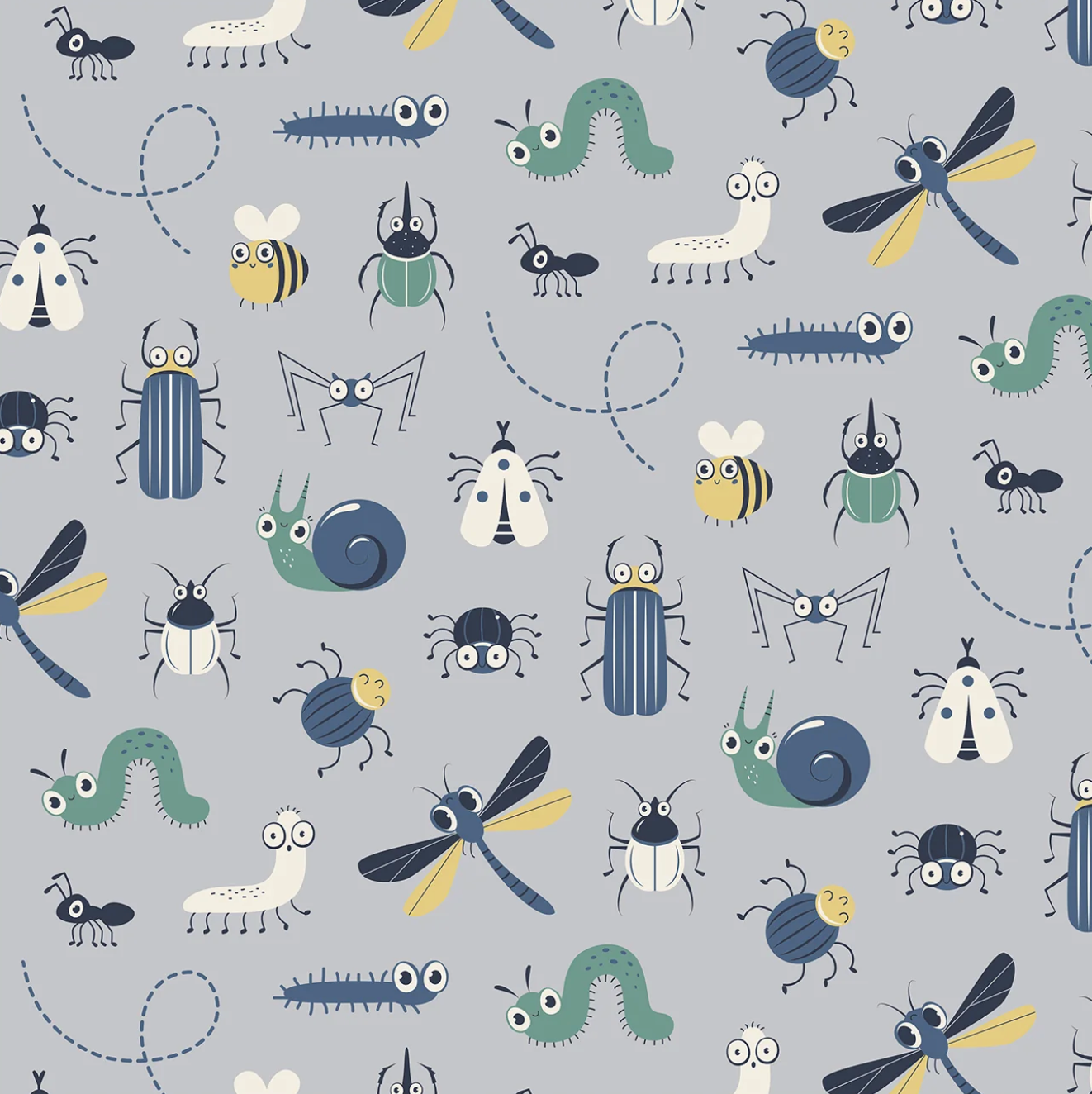 KicKee Pants Short Sleeve Pajama Set Dove Bugs