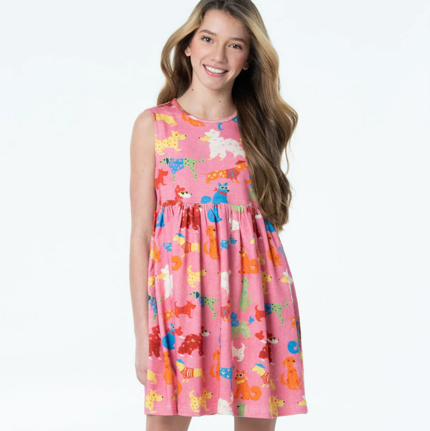 Puppy Print Dahlia Dress