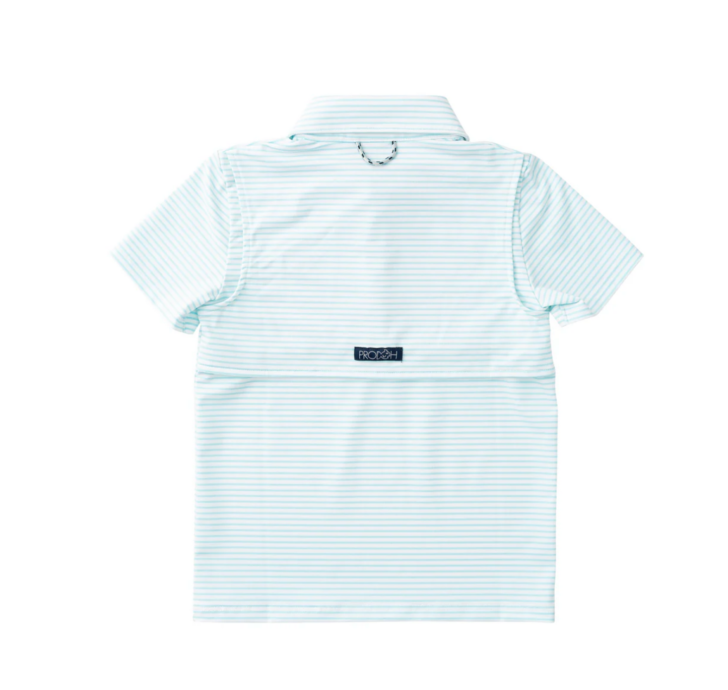 Aruba Blue Stripe Short Sleeve Pro Performance Polo