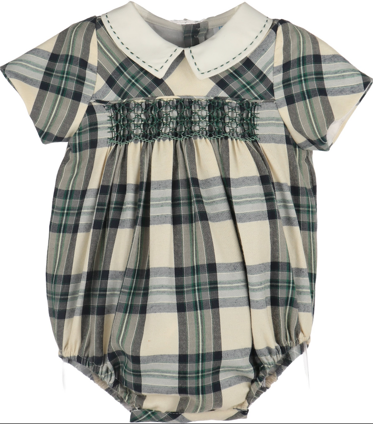 Tea Time Smock Boy Bubble - Green