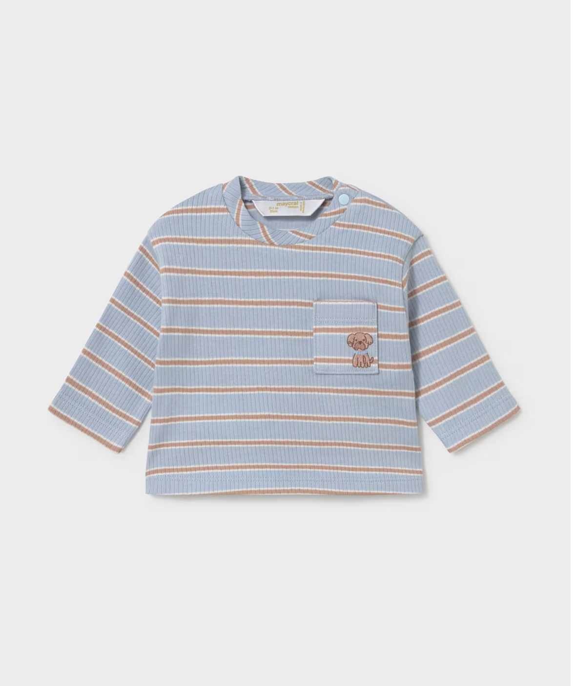Blue and Coco Striped Baby Shirt
