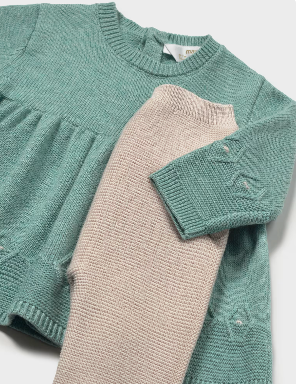 Baby Girl Teal Sweater and Pant Set