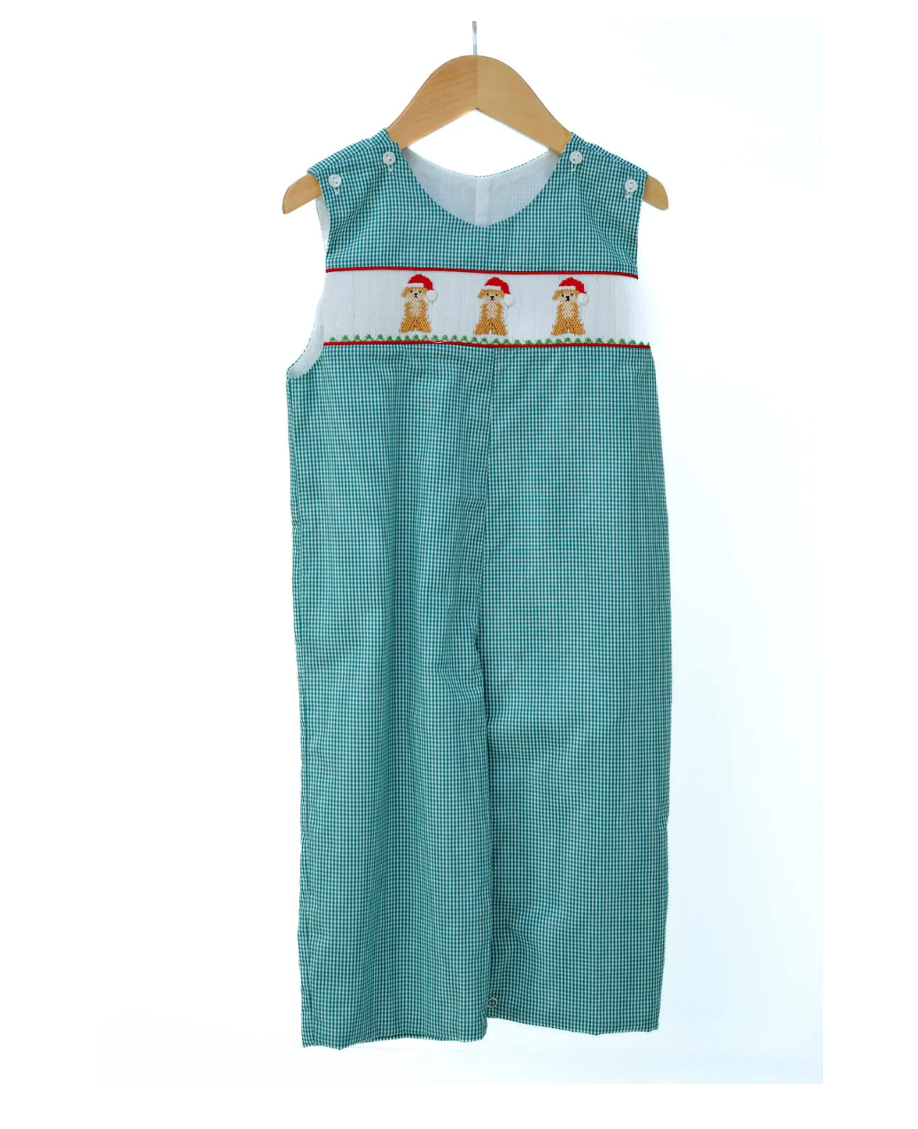 Smocked Santa Dogs Longall