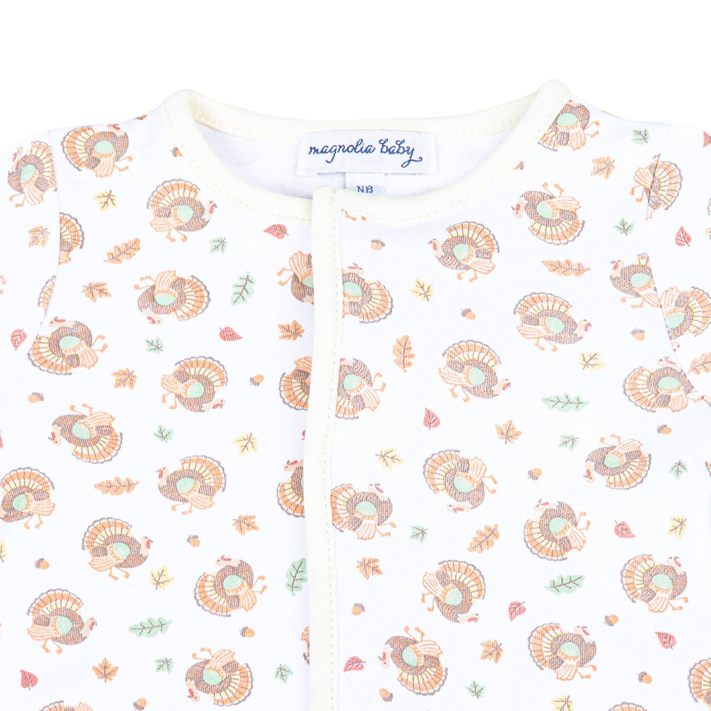 Thanksgiving Blessings Ivory Printed Footie