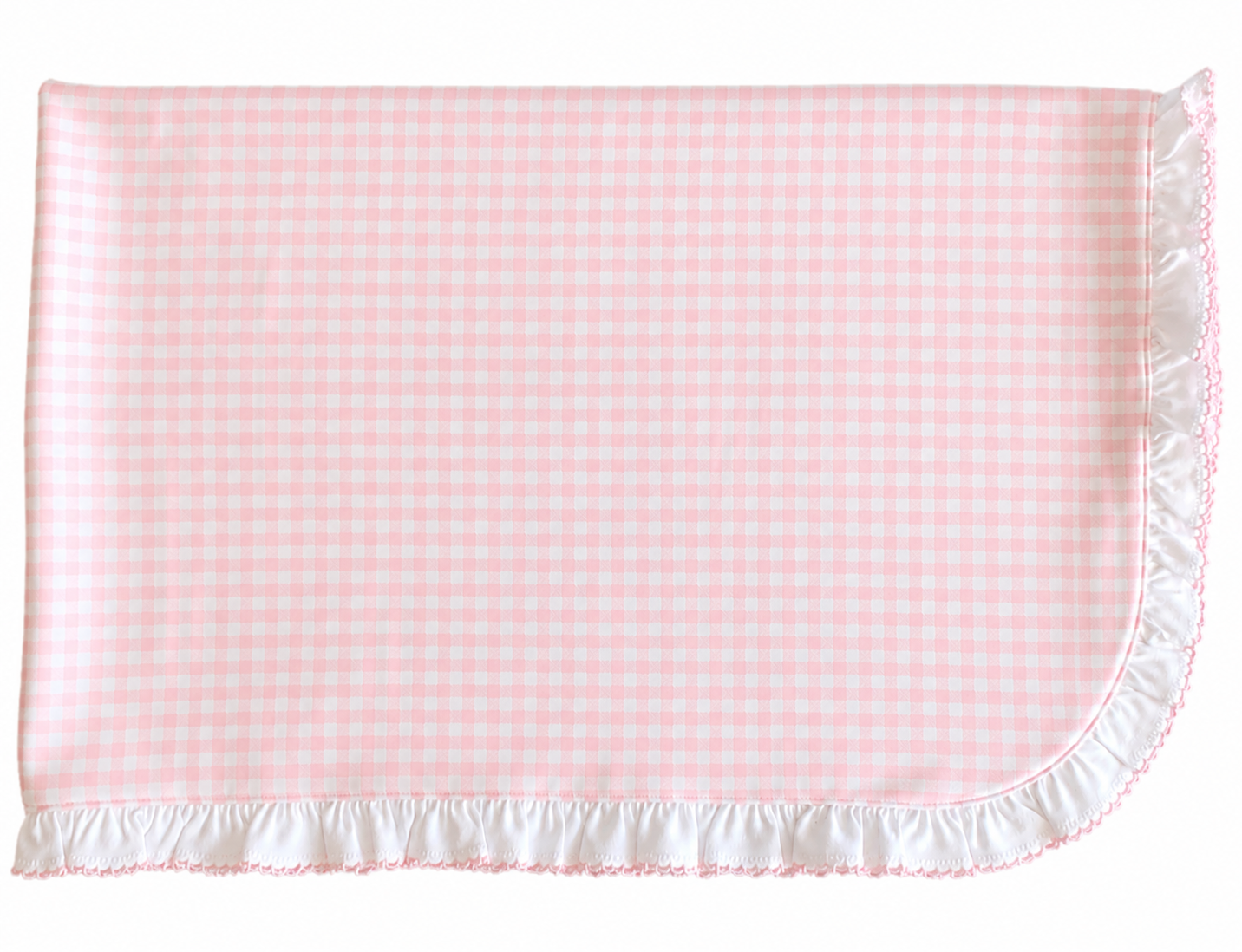 Pink Checks Pima Cotton Blanket