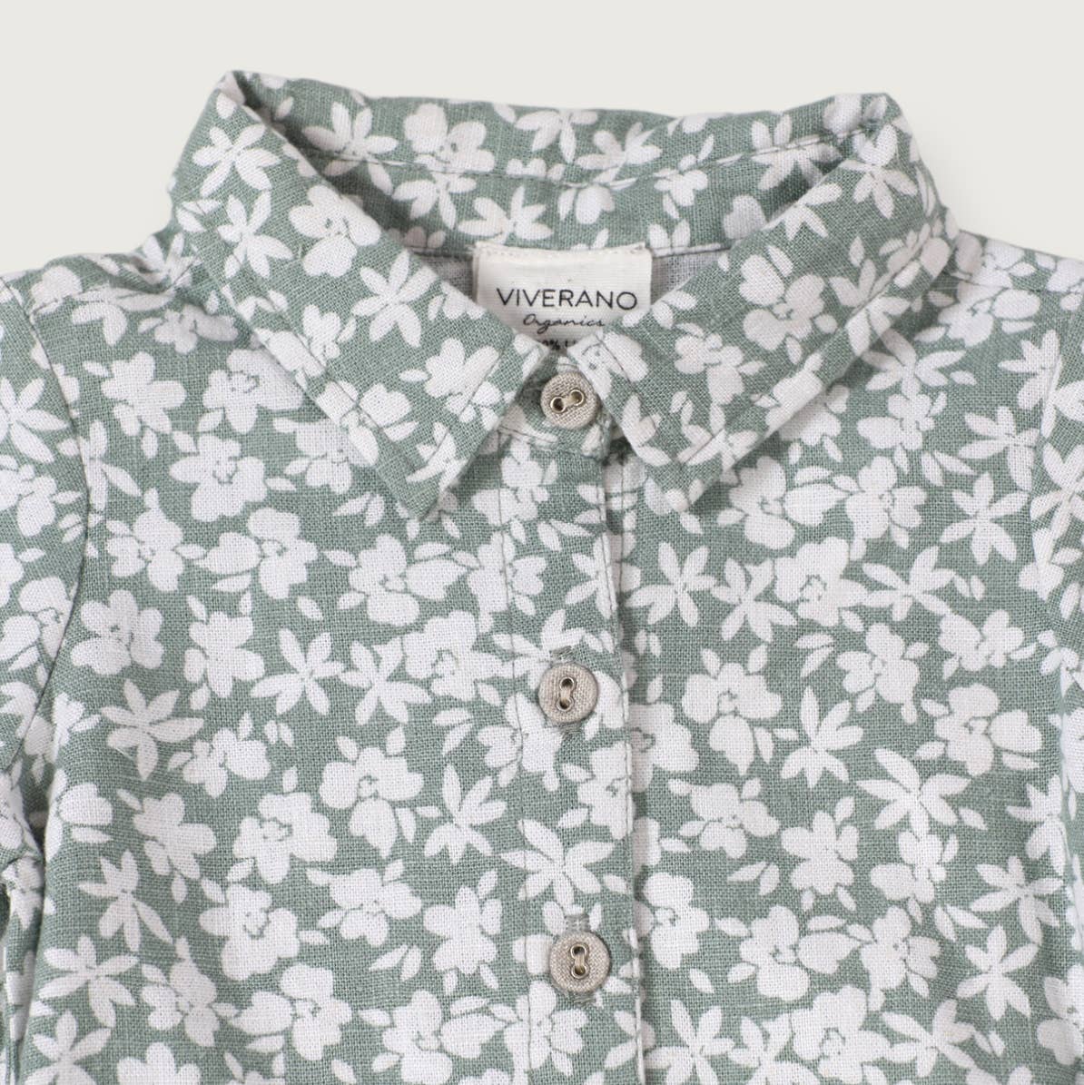 Baby Floral Linen Shirt & Shorts Set