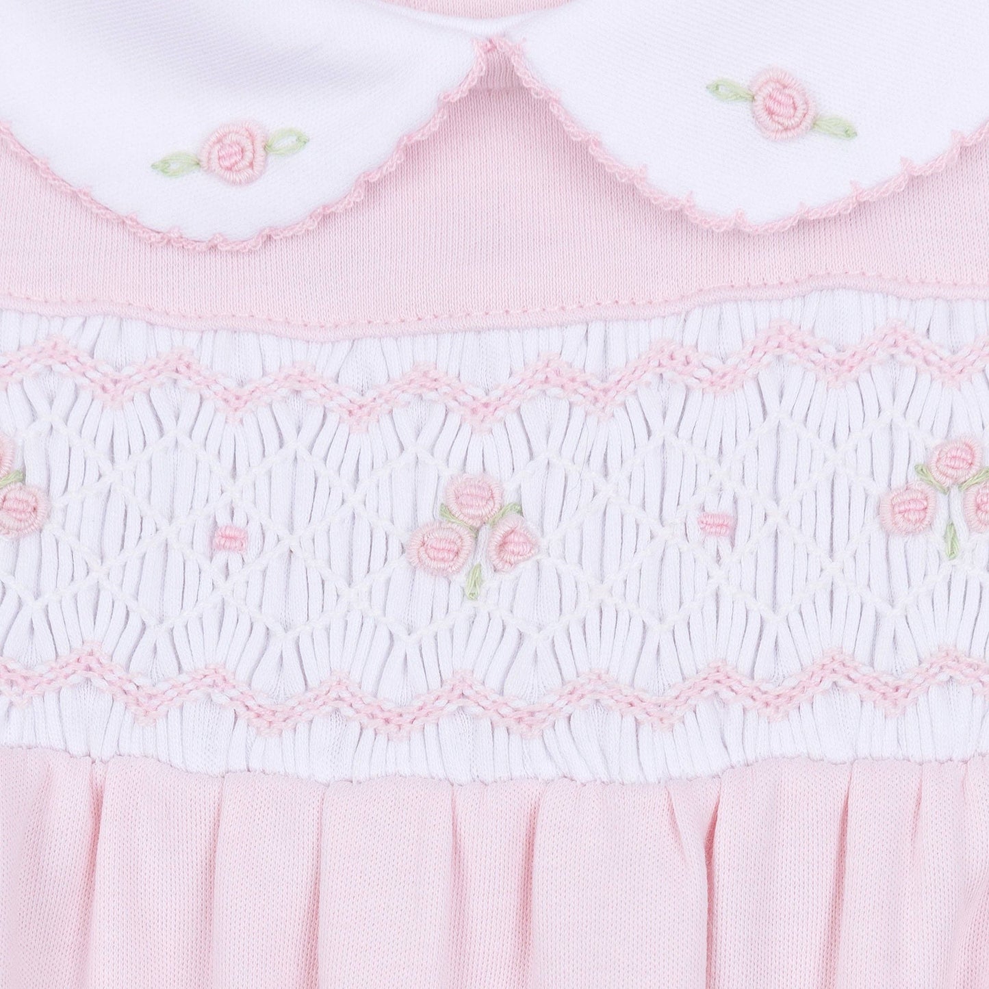 Lillian Smocked Bubble - Pink