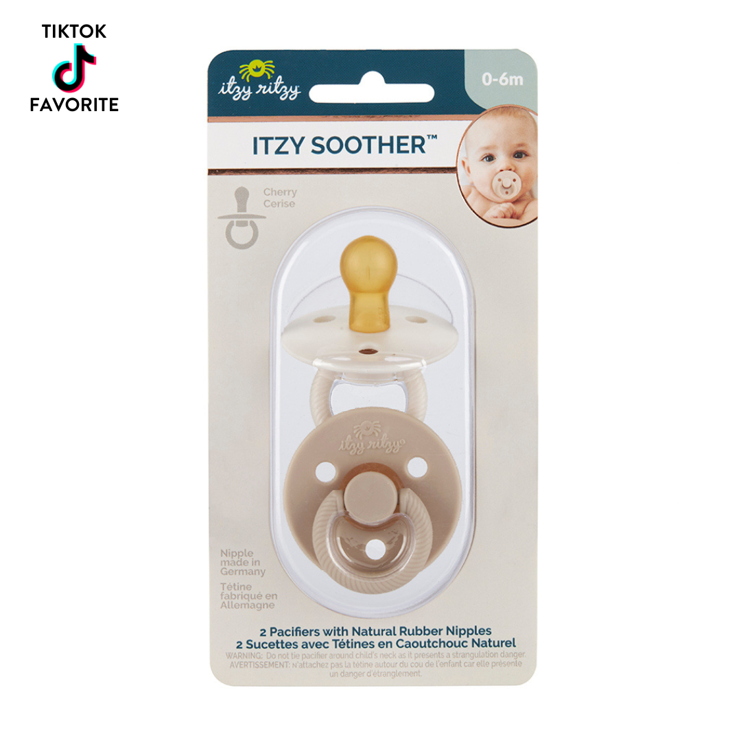 Itzy Soother™ Natural Rubber Paci Sets - Multiple Color Options