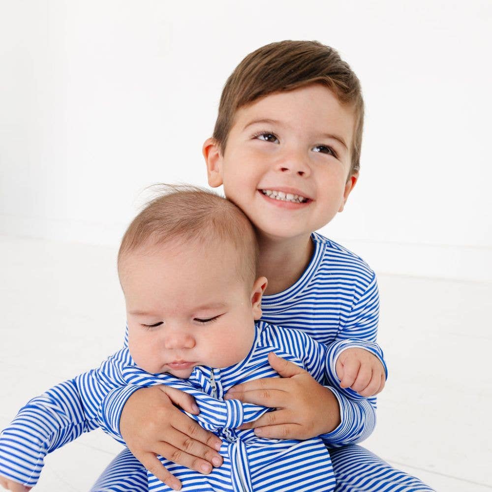 Cobalt Stripe Bamboo Toddler Pajama Set
