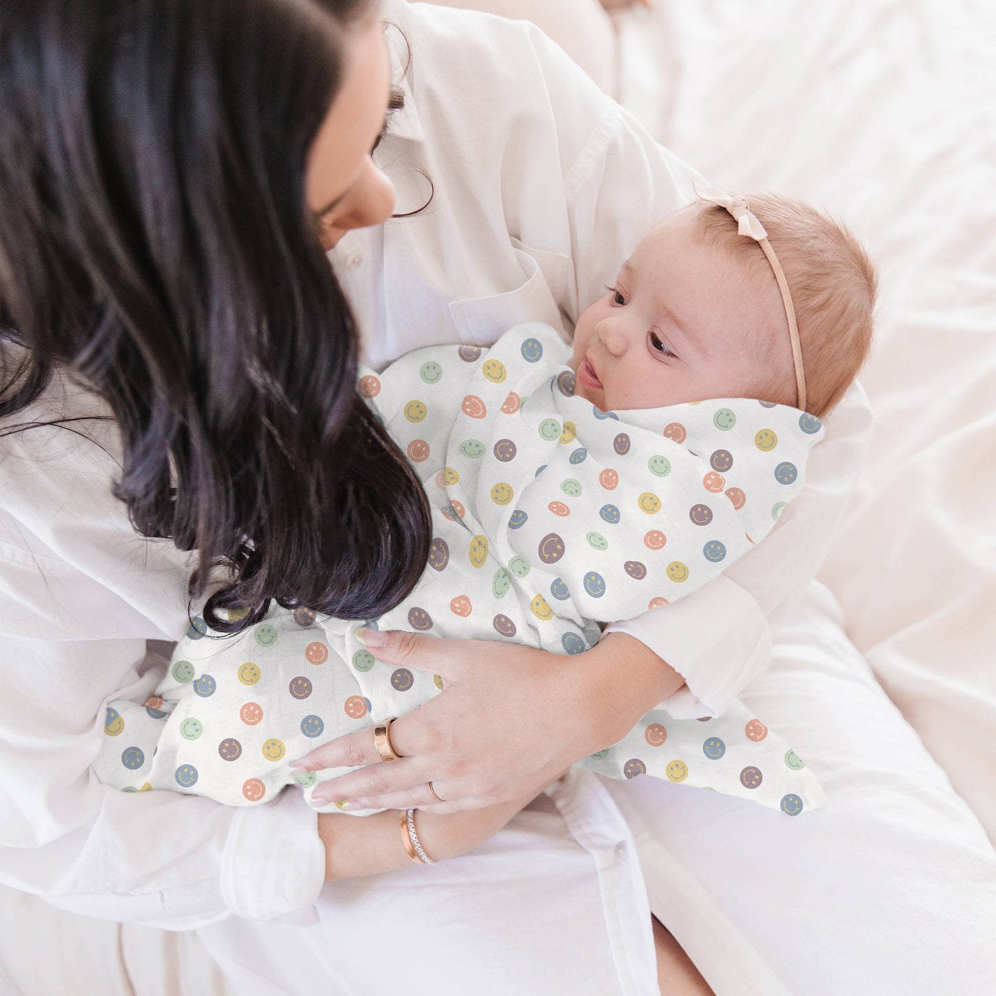 Swaddle Blanket Set Happy Baby Vibes
