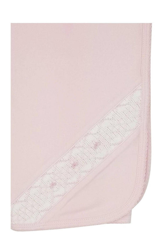 Bows Hand Smocked Girls Pima Cotton Baby Blanket