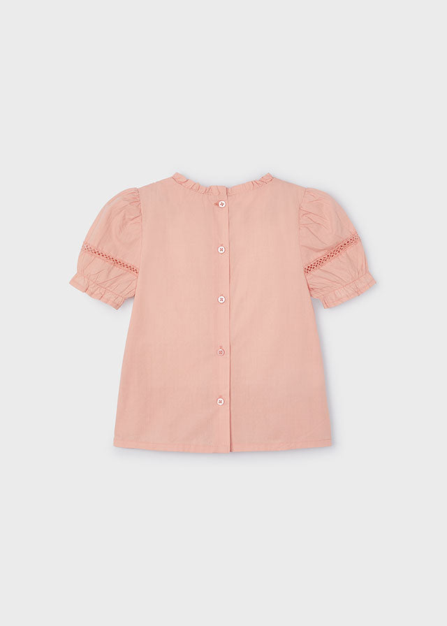 Poplin Loose Shirt - Peach or White