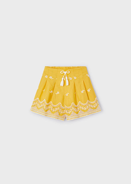 Embroidered Skort - Honey or Apple Green
