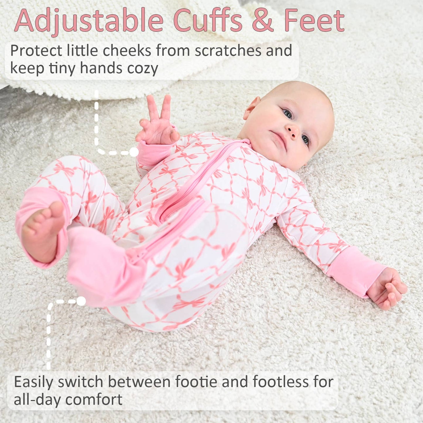 Beautiful Bows Baby Bamboo Pajamas